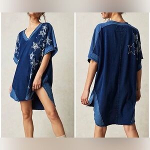 NWOT Free People We The Free Heritage Hero Tee - midnight navy combo - XS